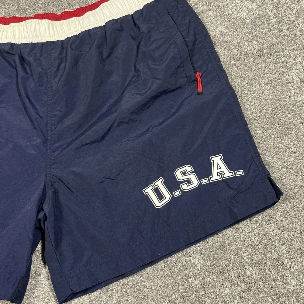 Vintage Polo Sport Ralph Lauren Board Shorts Mens XXL Blue Surf Swim Trunks Rare